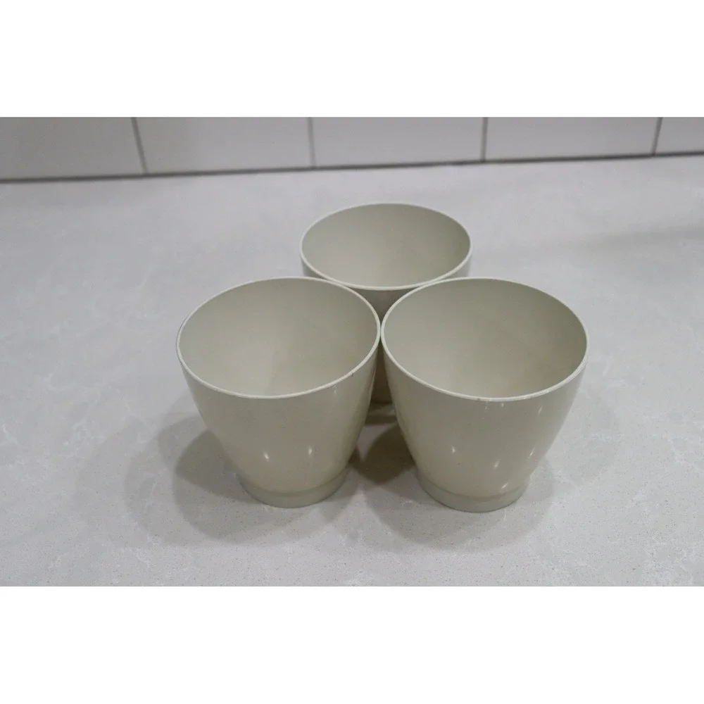 Tupperware Replacement Cups for Condiment Caddy Carousel Cream Set of 3 Vintage